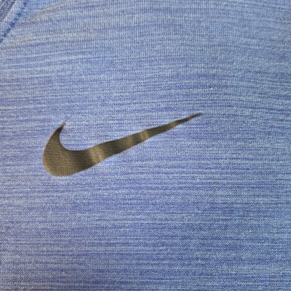 Nike Dri-Fit Shirt Mens Medium Blue Short Sleeve Training Tee Heathered - Picture 5 of 8